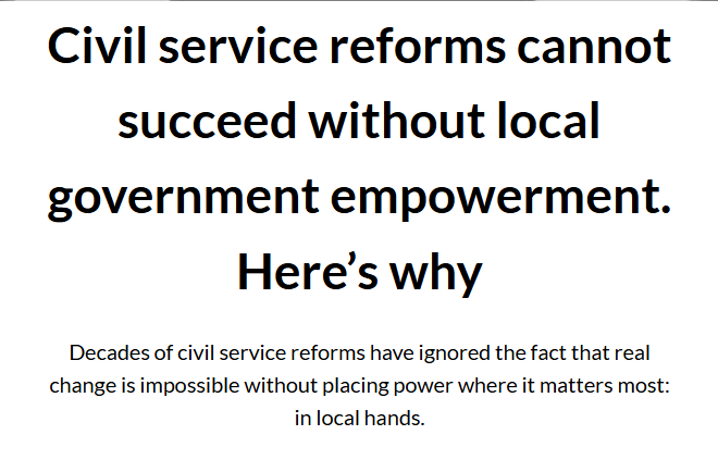 Civil Service Reforms 2025: Beyond Rightsizing to Performance-Based Governance News Article | Civil service reforms cannot succeed without local government empowerment.