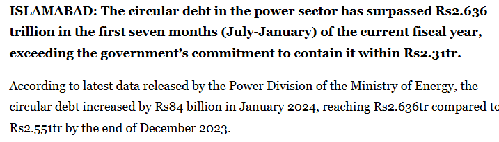 Pakistan’s Power Sector: Are We Finally Going Towards the Solution? Circular debt over Rs2.6tr, surpassing govt commitments