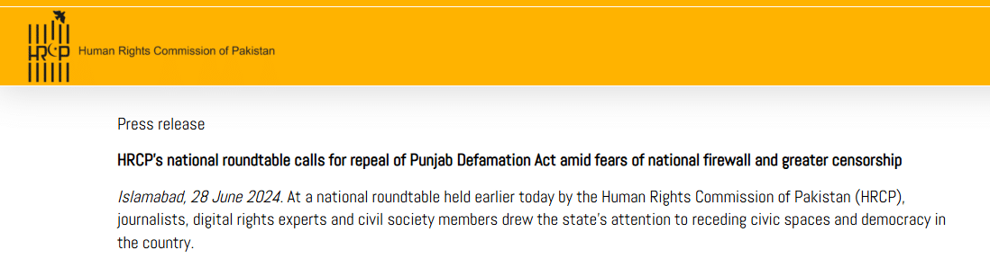 The Punjab Defamation Act 2024: Provisions, Purposes, and Public Concerns News Article Province enacts defamation law