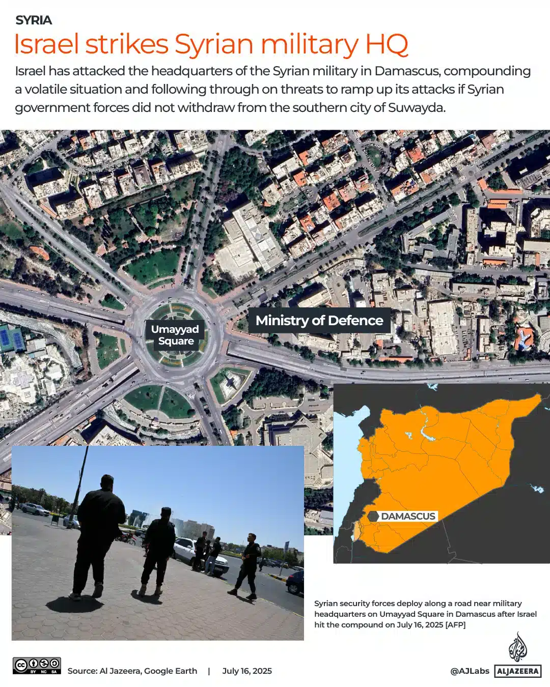 Israel's Recent Attacks on Syria: Targets, Motives, and Casualties Satellite Image of Syrian Defense Ministry, targeted in Israeli Airstrikes