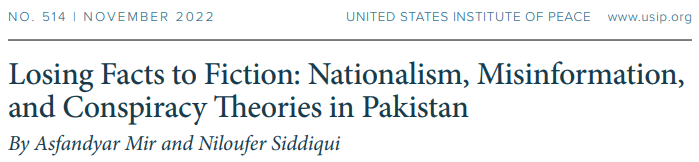 Pakistani Diaspora in Digital Battles: Victims, and Amplifiers Special Report: Losing Facts to Fiction: Nationalism, Misinformation,and Conspiracy Theories in Pakistan