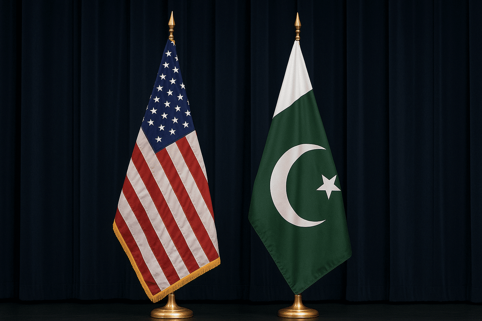 Pakistan-Us Flags of Pakistan and United State