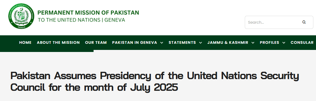 From Karabakh to Kashmir: Azerbaijan and Pakistan's Strategic Partnership Pakistan assumes presidency of the united nations