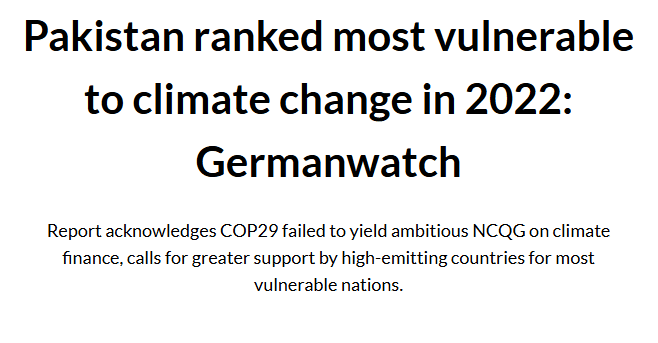 Pakistan Flooded Again: Pakistan's Governance Imperative News Article | Pakistan most vulnerable to Climatic Changes