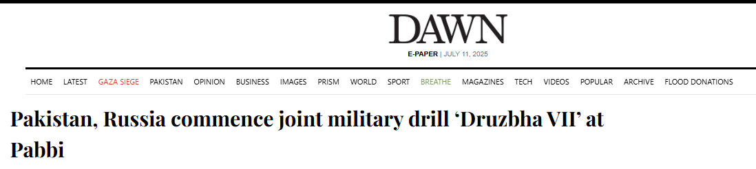 From Cold War Shadows to “Natural Allies”: Russia and Pakistan Strengthening Bilateral Ties Pakistan Russia commence joint military drill - Dawn news
