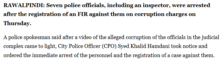 Police Reforms and Capacity Building: A Stalled Agenda Against Crime Seven police officials arrested on corruption charges