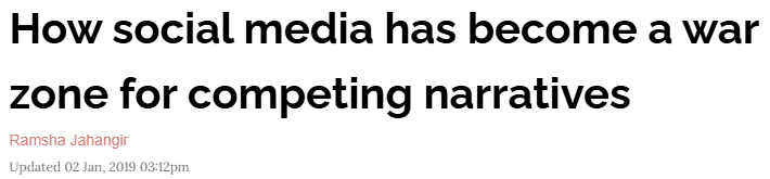 Old Media, New Threats: The Disinformation Dilemma How social media has become a war zone for competing narratives