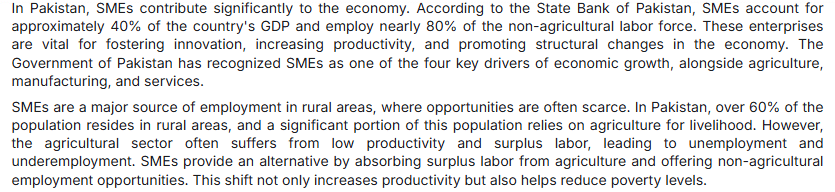 Small and Medium Enterprises (SMEs): Driving Growth and Job Creation Report | Contributions by Agricultural Sector