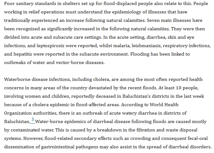 Pakistan Flooded Again: Pakistan's Governance Imperative Research Paper | Disaster in public health due to flood in Pakistan in 2022