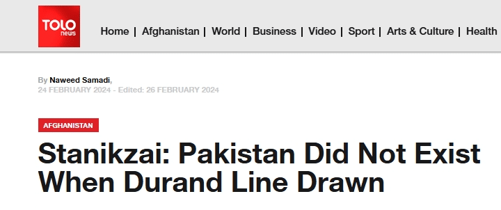 The Durand Line Debate: International Law vs. Afghan Nationalism : According to Tolo News, Afghanistan rejected Pakistan’s claim over the Durand Line, calling it a British-imposed, imaginary line drawn before Pakistan even existed.