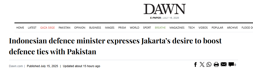 From Defence to Diplomacy: Pakistan & Indonesia Enhance Bilateral Ties News Article | Indonesian Defense Minister Visits Pakistan