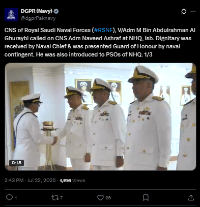 The Impact of Regional Conflicts on Pakistan's Defense Posture dgprpaknavy tweet