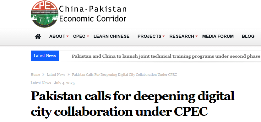 United Against Disinformation: Information Warfare Fight in the World News Article about city collaboration under CPEC