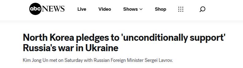 Global Power Play: U.S. Reengages in Ukraine While North Korea Arms Russia News Article | North Korea pledges support for Russia against Ukraine