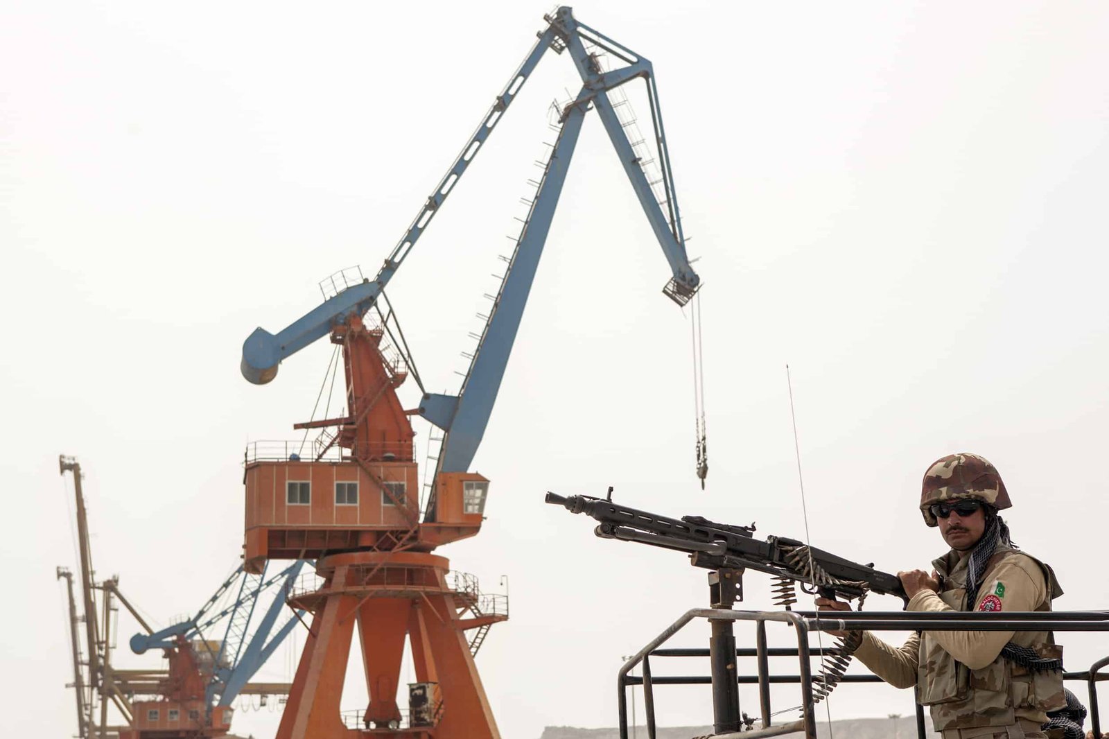 pakistan army solidier on duty Pakistan Army Soldier, Checkposted, Guarding Gwadar Port