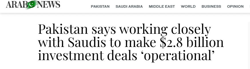 Foreign Policy as an Economic Driver: Stabilizing Relations for National Prosperity Article—Pakistan-KSA efforts for Investment