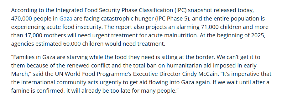 Israel’s Genocidal Violence: Starvation and Massacres in Palestine World Food Programme Report : Starvation in Gaza