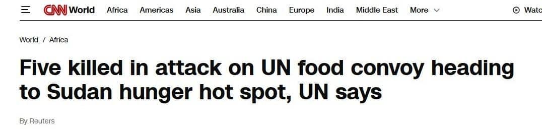 Aid under Fire: Sudan’s War Criminals Weaponize Humanitarian Blockades Food convoys attacked in Sudan