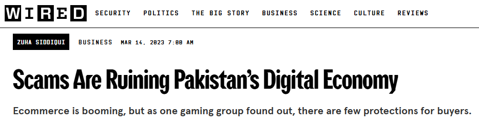 News Article | Scams are ruining Digital Economy