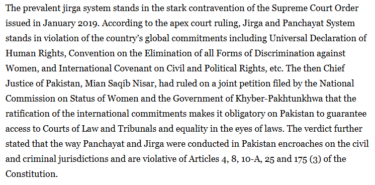 Informal Justice Systems: A Barrier to Rule of Law in Pakistan's Rural Areas News Article | Jirgas are Licenses to Victimise Women