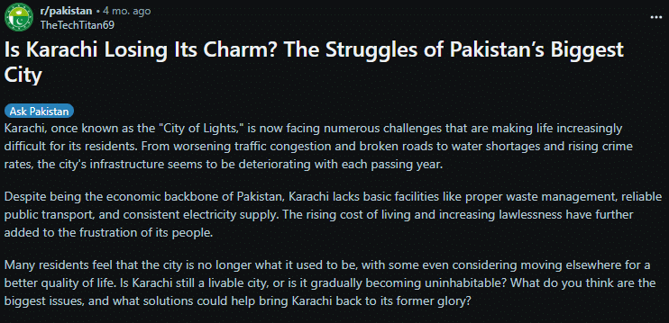 Urban Crime Wave: Analyzing the Surge in Street Crime in Major Cities Reddit Post, Karachi No Longer Safe