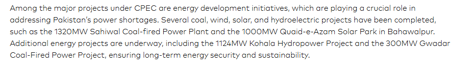 Investment in Energy Sector of Pakistan
