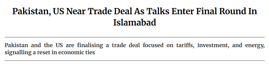 News Article | US-Pak Trade Deals