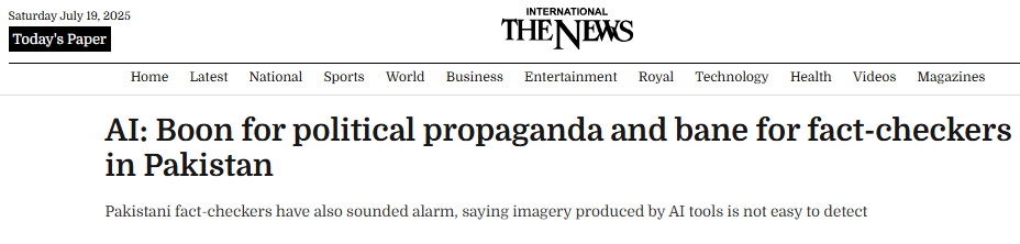News Article | AI for Political Propaganda.