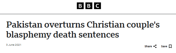 Reforming Blasphemy Laws: Navigating the Impasse Between Justice and Religious Sentiment Death Sentence of Convicted Christian Couple Overturned