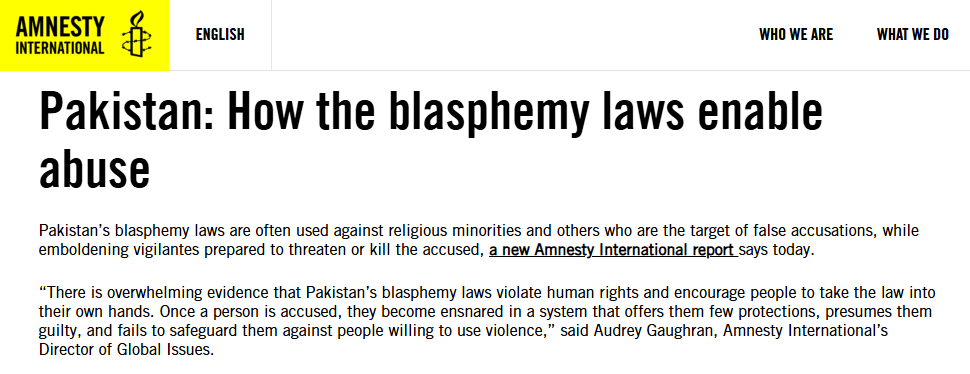 Reforming Blasphemy Laws: Navigating the Impasse Between Justice and Religious Sentiment Blasphemy Laws Enable Abuse