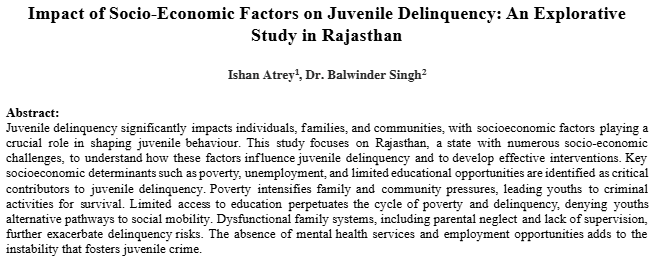 Juvenile Delinquency: The Growing Challenge of Youth Involvement in Crime Research Paper | Factors contributing to Juvenile Delinquency