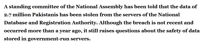The NADRA Paradox: Efficient Governance vs. Citizen Rights in the Digital Age Nadra data leak