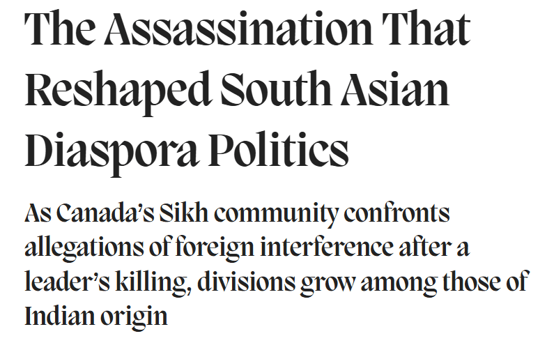 Khalistan Movement, and the Long Shadow of State Suppression The Assassination That Reshaped South Asian Diaspora Politics