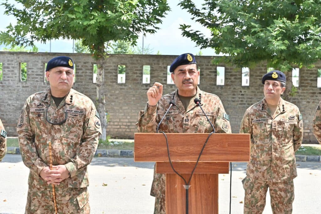 COAS Field Marshal Syed Asim Munir Reaffirms Pakistan Army’s Full Commitment to Flood Relief in Khyber Pakhtunkhwa COAS FM Asim Munir Addressing the Troops and Civil Administration involved in Flood Relief Operations