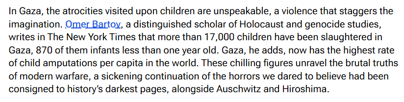 A Graveyard of Innocence: The Daily Slaughter of Children in Gaza, and Collapsing Global Conscience Every Child Is Our Child: Gaza And The Death Of Global Conscience