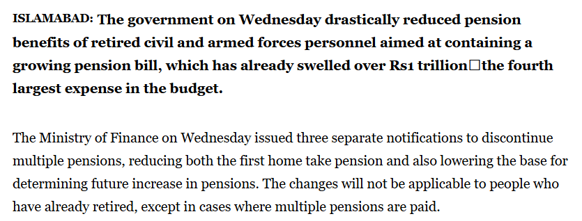 The Pension Crisis: Pakistan’s Unfunded Liability and the Looming Fiscal Time Bomb Govt takes shine off pension benefits