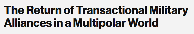 Article | Transactional Military Alliances
