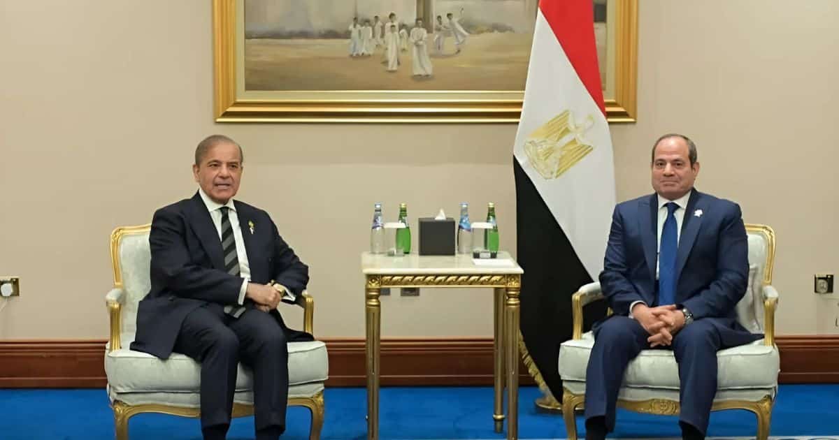 Prime Minister Shehbaz Sharif Meets Egyptian President Abdel Fattah El-Sisi in Doha, Qatar Prime Minister Shehbaz Sharif Meets Egyptian President Abdel Fattah El-Sisi in Doha, Qatar