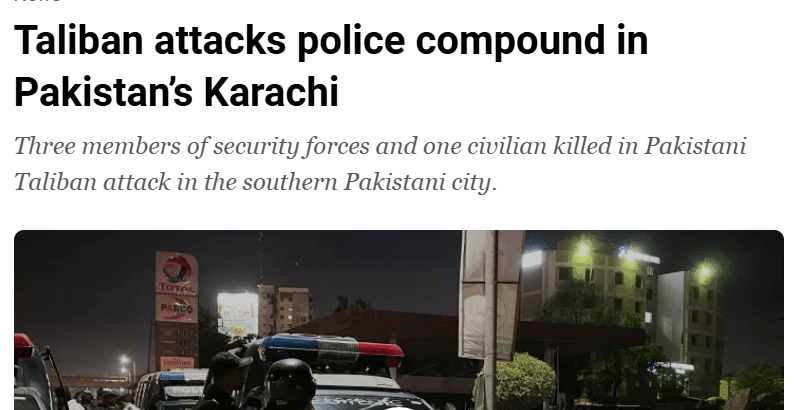 From the Streets of Karachi to the Borderlands: The Symbiotic Relationship Between Urban Organized Crime, and Rural Insurgency Taliban Attack Police Compound in Karachi