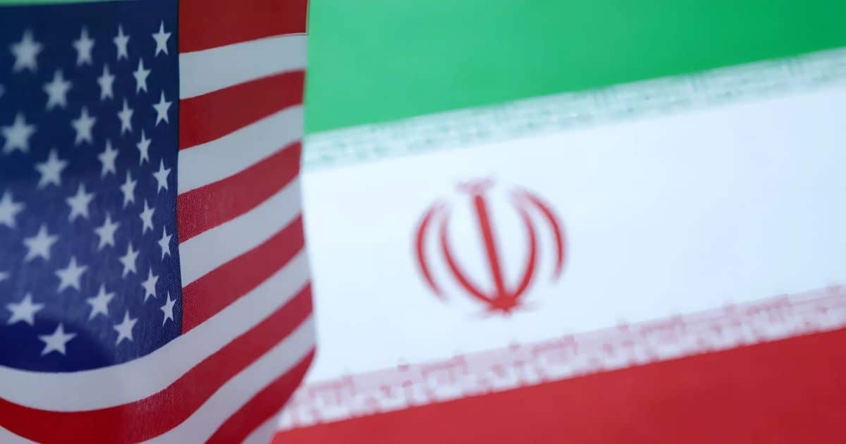 USA & IRAN Flag USA & IRAN Flag
