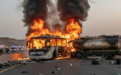 TODAYSTANCE 45 Indian Pilgrims Killed in Devastating Bus Crash Near Medina, Saudi Arabia