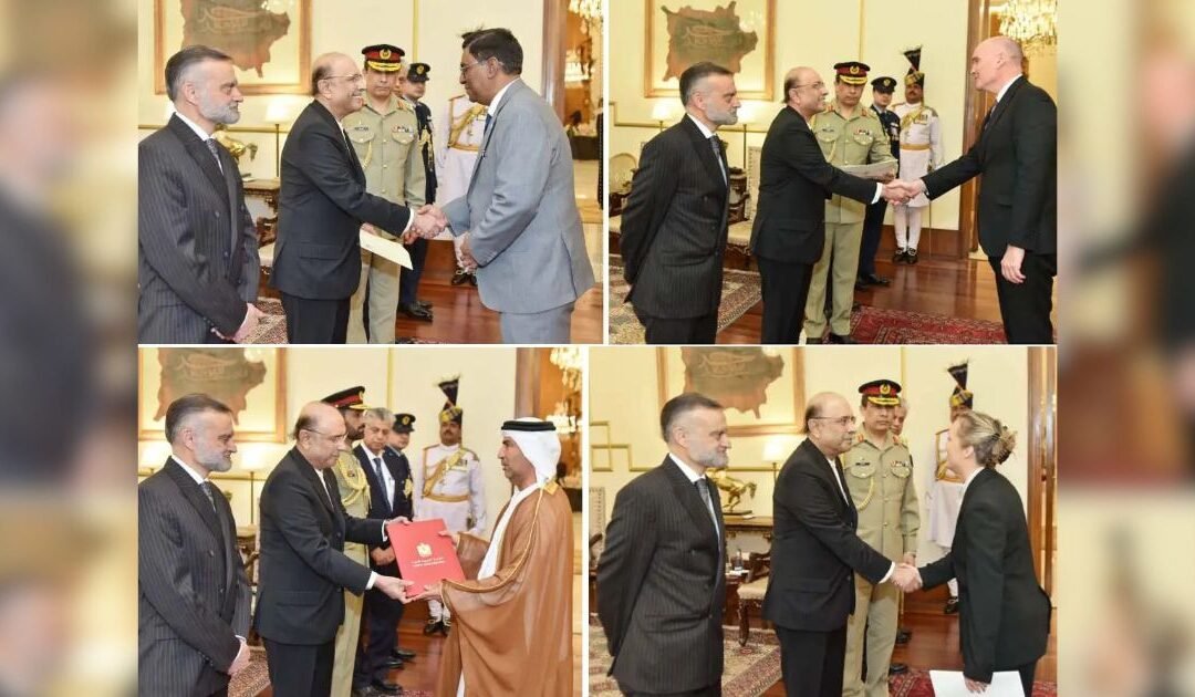 Four New Envoys Present Credentials to President Zardari, Vow to Deepen Bilateral Ties