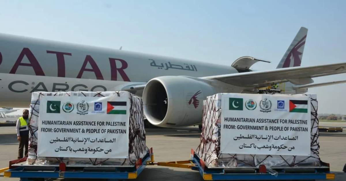 Pakistan Sends 25th Gaza Aid Consignment 100 Tons of Relief Push Total Support to 2,427 Tons Pakistan Sends 25th Gaza Aid Consignment 100 Tons of Relief Push Total Support to 2,427 Tons
