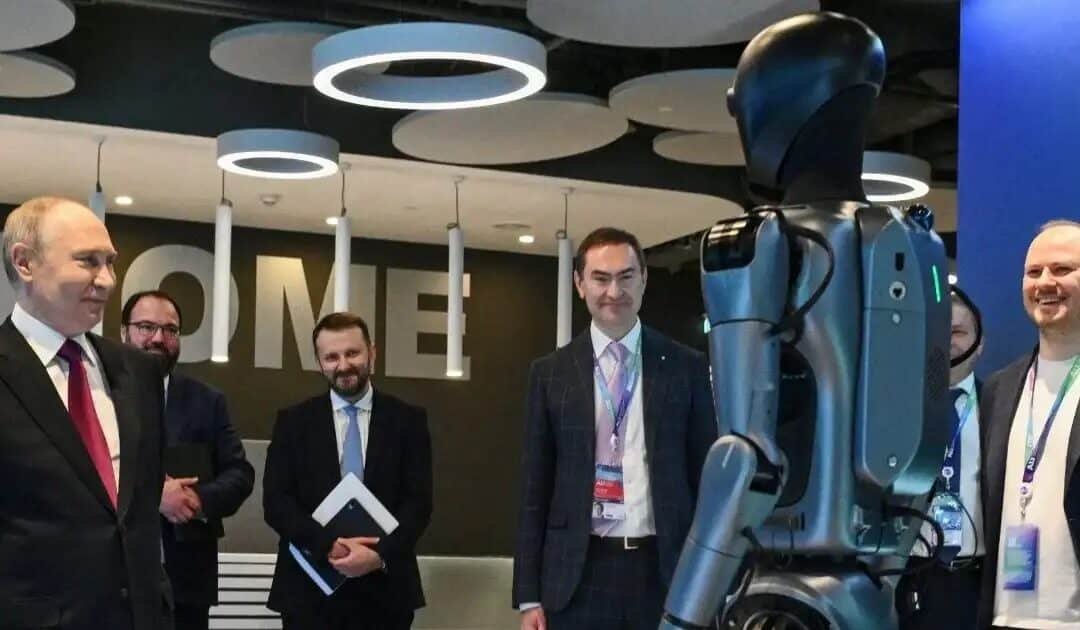 Russia’s First AI Humanoid Robot, ‘Green,’ Makes Debut with Putin