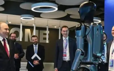 Russia’s First AI Humanoid Robot, ‘Green,’ Makes Debut with Putin