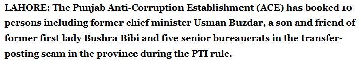 The Corrupt Motive: Why Political Parties Attack State Institutions? CM Buzdar and Co. Transfer Posting Corruption Scandal