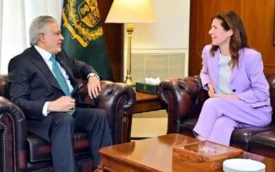 TODAYSTANCE DEPUTY PM ISHAQ DAR HOSTS TOP UK AND UAE ENVOYS IN ISLAMABAD