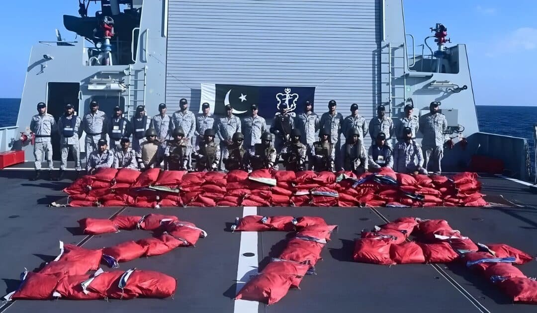 Pakistan Navy Seizes 1,500 KG Hashish Worth $3 Million in Arabian Sea