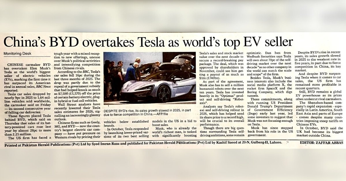 BYD Secures Top Spot as World’s Leading Electric Vehicle Manufacturer After Record Sales BYD Secures Top Spot as World's Leading Electric Vehicle Manufacturer After Record Sales