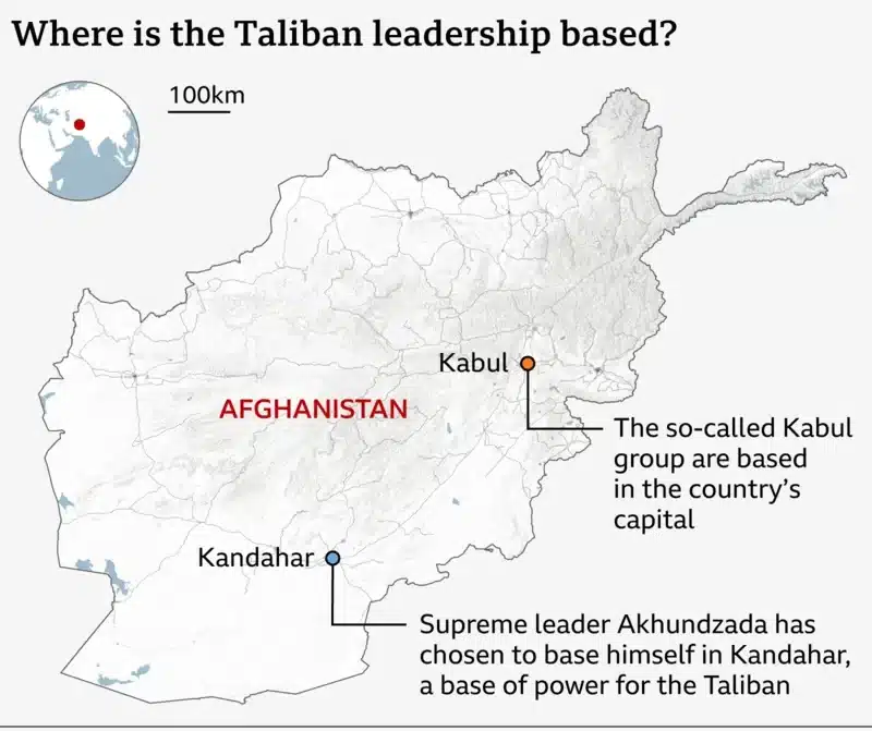 The House Divided: Inside Taliban’s Growing Internal Rebellion, "Kandahar House" versus "Kabul Group." Kabul and Kandhar